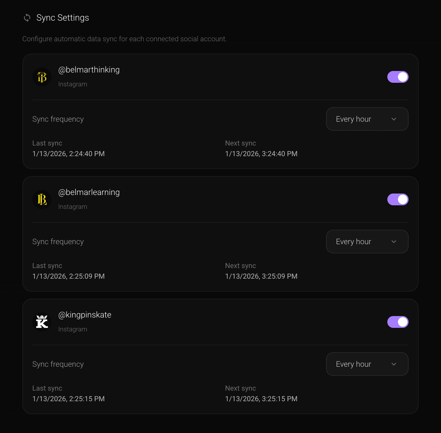 Per-account sync settings